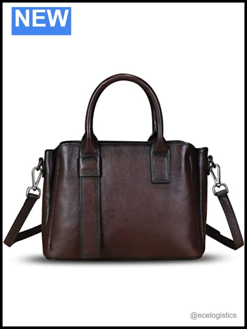 Genuine Leather Satchel Top Handle Women Hobo Handbag Vintage Crossbody Purse